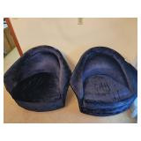 2 Blue Swivel Arm Chairs