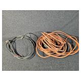 Orange Extension Cord, Black Extension Cord