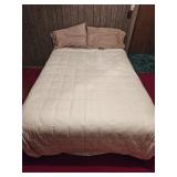 Queen Size Bed with Box Spring, Metal Frame
