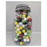 Ball Jar with Marbles