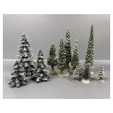 Dept. 56, Snowy Evergreens, Cold cast Trees