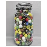 Glass Jar with Marbles