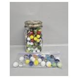 Mason Jar with Marbles