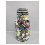 Brockaway Jar With Marbles