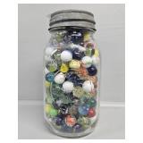Mason Jar with Marbles