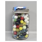 Mason Jar with Marbles