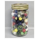Mason Jar with Marbles