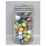 Mason Jar with Marbles