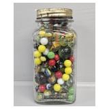 Glass Jar with Marbles