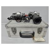 Canon AE-1 Camera, Olympus Camera, Metal Storage