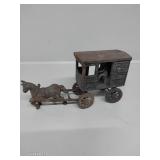 Cast Iron Horse & Buggy Toy With Rider