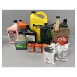 Oil Filter(2), AntiFreeze, Mini Propane Tank,