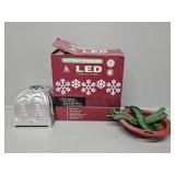 L.E.D. 5 Clear Snowflakes, Small Christmas Tree