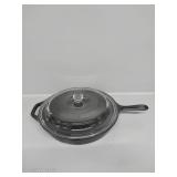 12 In Cast Iron Pan with Glass Lid
