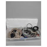 Tub of Coax Cable, Rope lights, Extension Cord
