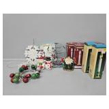 Battery Operated Candlesticks, Snowman Salt and