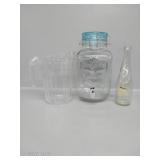 Drink Dispenser, Acrylic Pitcher, Glass Pop Bottle
