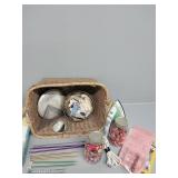 Black & Decker Iron, 2 Jars of Buttons, Stencils