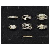 Silver Toned Womens Rings(6), Gold Toned Womens