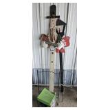 Artisan Glass Gazing Ball, Greetings Wooden Decor