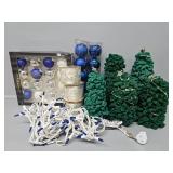 Blue and White and Silver Bulbs, Blue Christmas