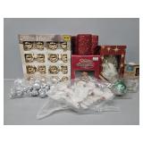 Gold Toned Glass Ornaments, Silver Toned