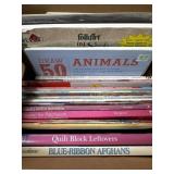 Magazines, Books, Quilt Block Left Overs, Blue