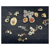 Clip Earrings , Butterfly Pendant no markings