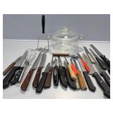 Knife Set, Kitchen Utensils,  Round Glass Baking