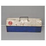 Hand Tools & Electrical Components In A Metal Box