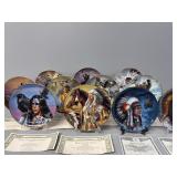 Franklin Mint Heirloom American Indiana Plates