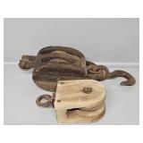 Double Block and Tackle Pulley & Wooden Pulley