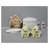 Humpty Dumpty Salt and Pepper Shakers, Jar with