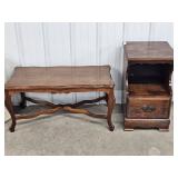 Wooden Coffee Table, Wooden End Stand