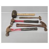 Rubber Mallet, Ball-peen & Claw Hammers