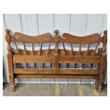 Wooden Headboard and Footboard