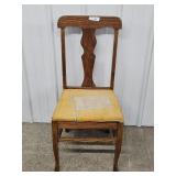 Wooden Chair with Upholstered Seat