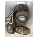 Threaded rods, Garden tractor tires