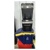 Emptied Recycling bins and other empty containers