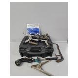 Black Plastic Tool Box with Sprinkler, Hose