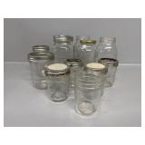 11 Assorted Size Glass Jars