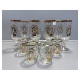 Coors Beer Glasses With Gold Rims