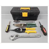 Keter Plastic Tool Box with Tin Snips,