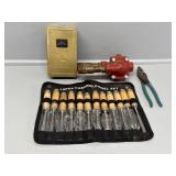 12 PCS Carving Chisel Set & Drill Set In A Case