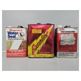 Metal Cans:Gasoline(Empty), Coleman Fuel(Half