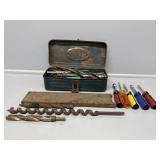 Assorted Large Drill Bits, Multi Bit Screwdrivers