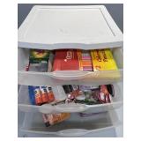 3 Drawer Plastic Organizer W/Contents
