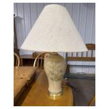 Peach Floral Table Lamp