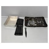 Set of 12 Throwing Knives, Sockets, Ratchets