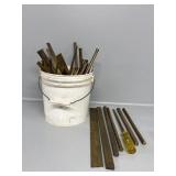 White Bucket with Metal Stock & Screwdriver